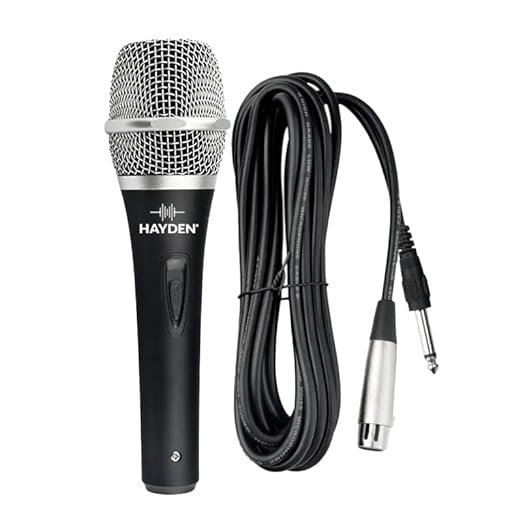 hayden BK-103 Dynamic Cardioid Vocal Microphone with 5-Meter XLR Cable